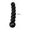 Szklane dildo koraliki czarne 17 cm